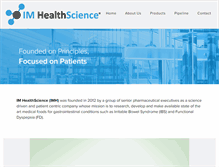 Tablet Screenshot of imhealthscience.com